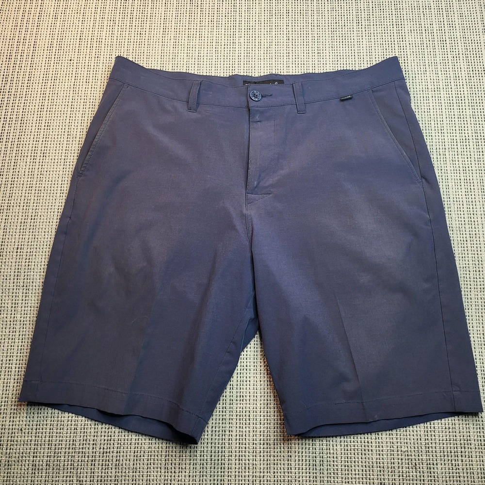 Travis Mathew Shorts Mens 36 Blue Chino Golf Performance Stretch 11 Inseam